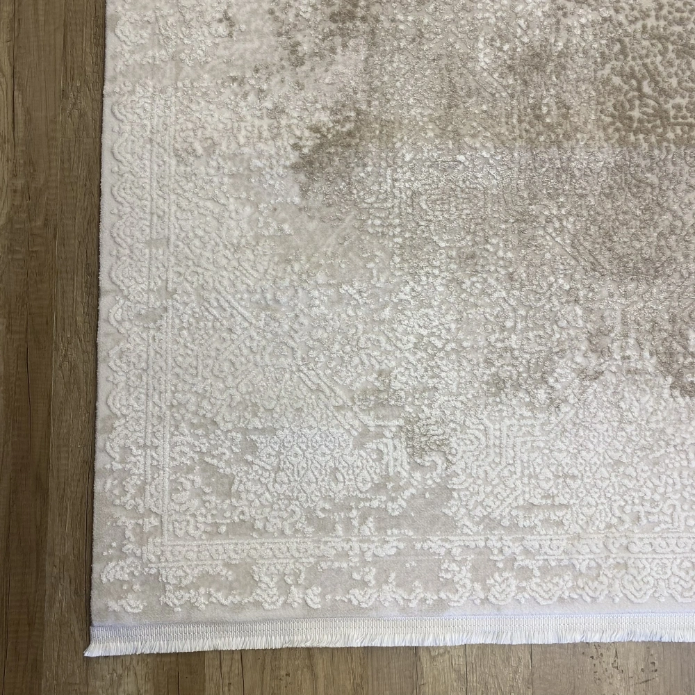 Hoom Rugs Sembol 2909 Bej Akrilik Dayanıklı Makine Halısı