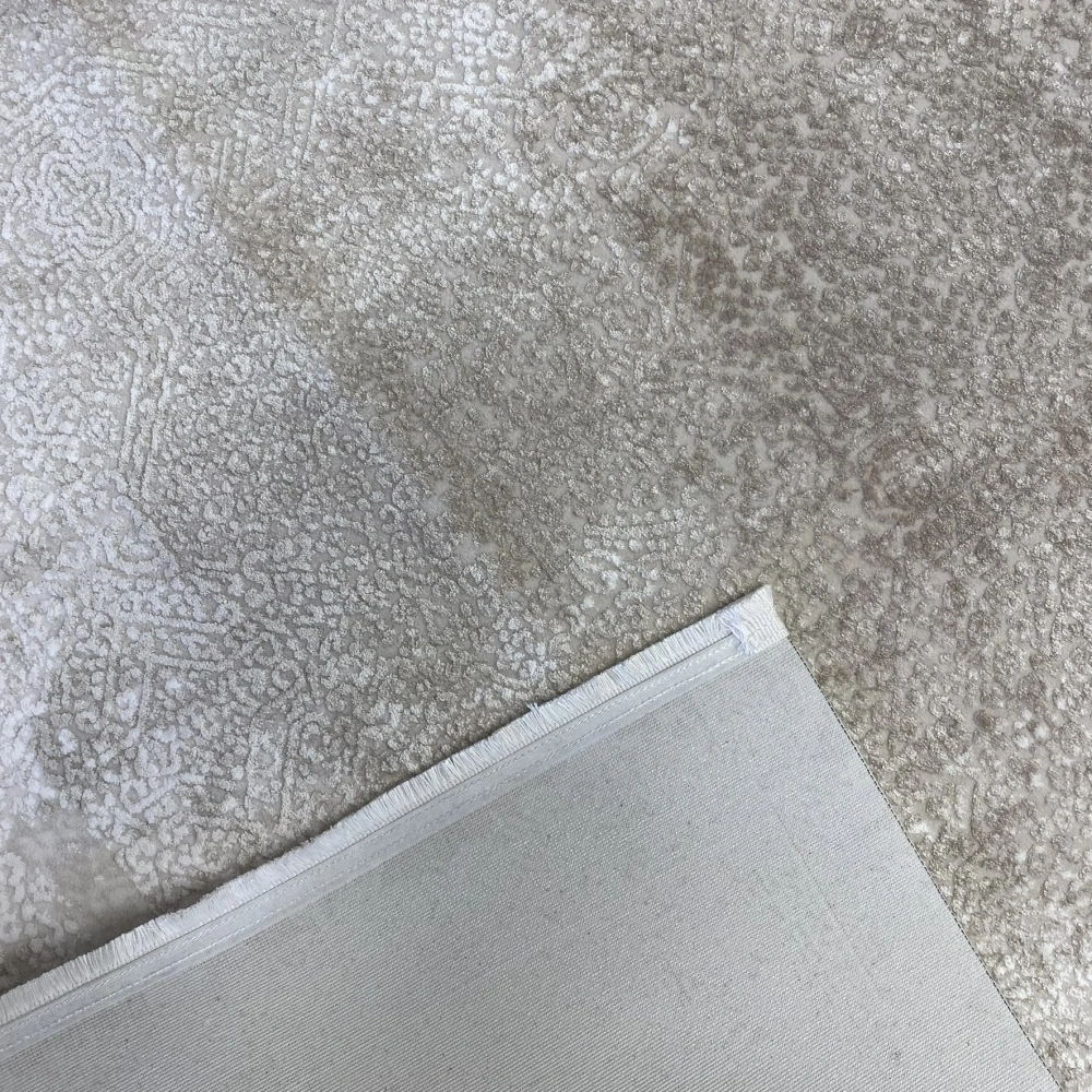 Hoom Rugs Sembol 2909 Bej Akrilik Dayanıklı Makine Halısı
