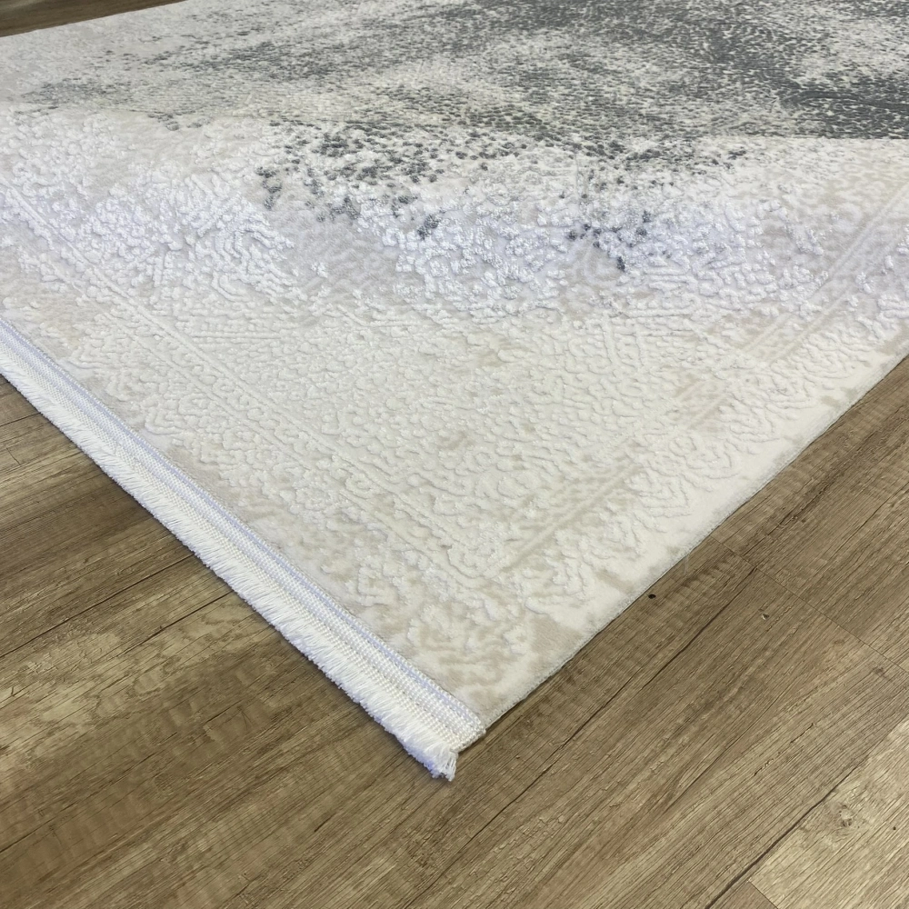 Hoom Rugs Sembol 2908 Gri Akrilik Dayanıklı Makine Halısı