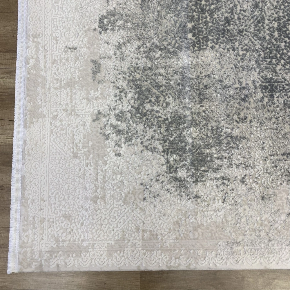 Hoom Rugs Sembol 2908 Gri Akrilik Dayanıklı Makine Halısı