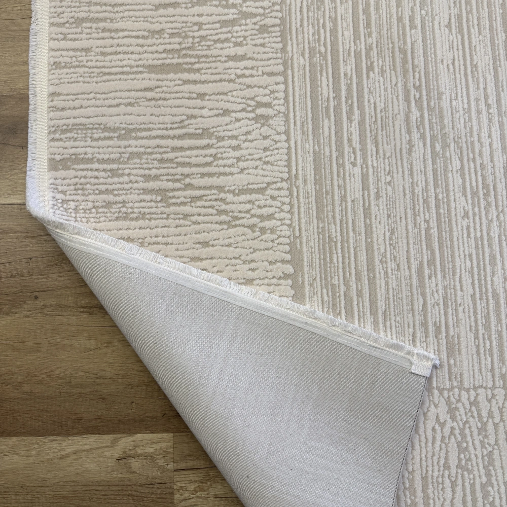Hoom Rugs Sembol 2906 Krem Akrilik Dayanıklı Makine Halısı
