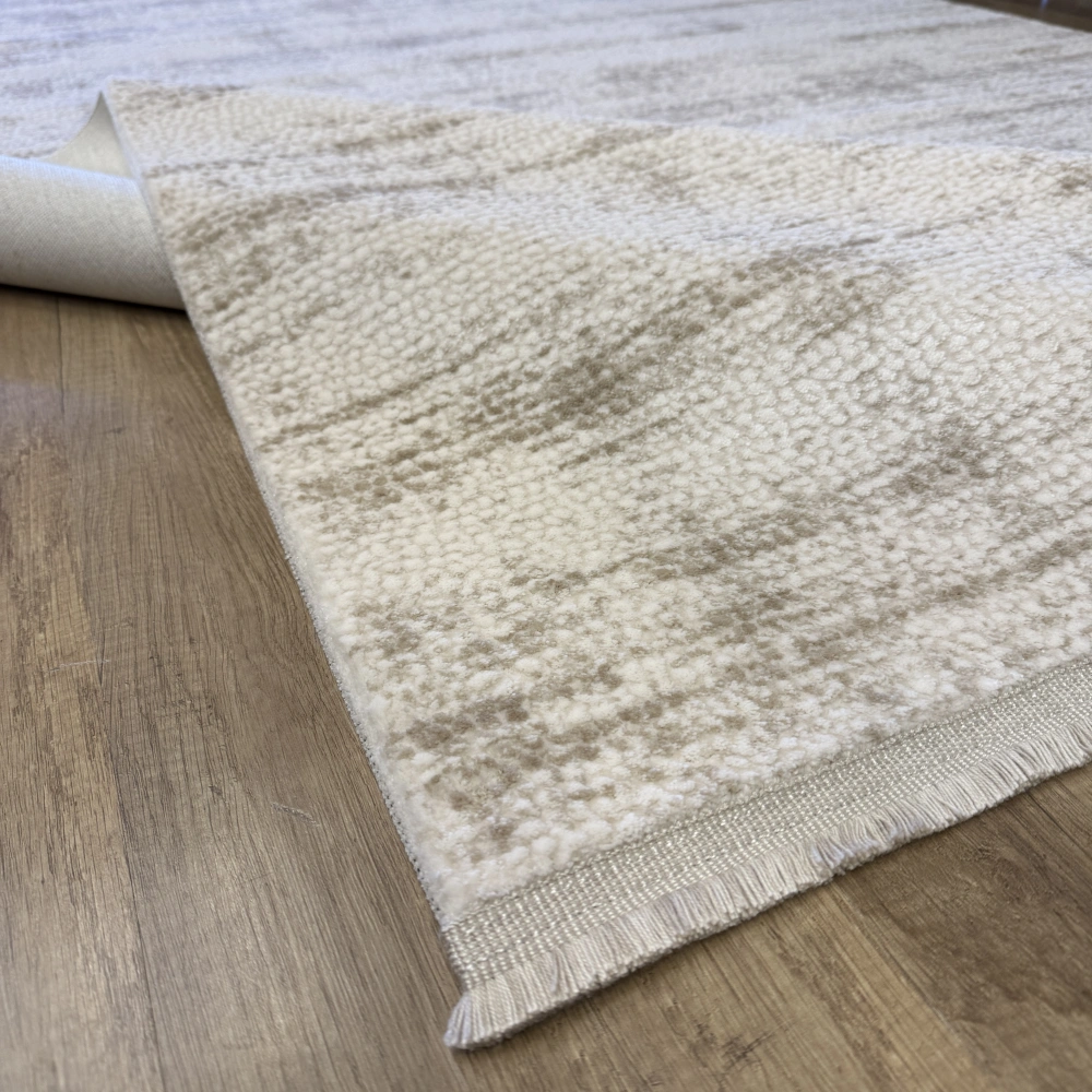 Hoom Rugs Sembol 2912 Bej Akrilik Dayanıklı Makine Halısı