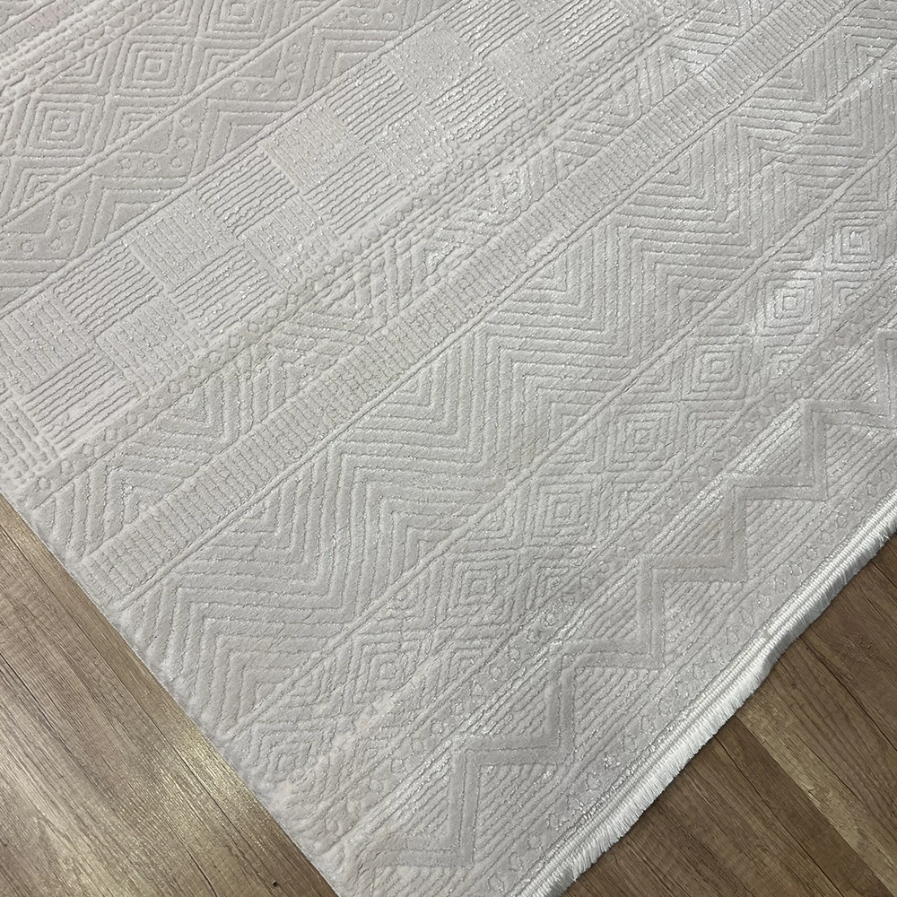 Apex Azur 6521 Bej Modern Makina Halısı