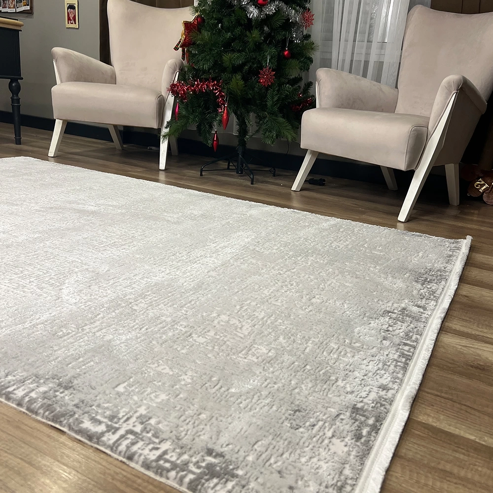 Apex Azur 6551 Gri Modern Makina Halısı