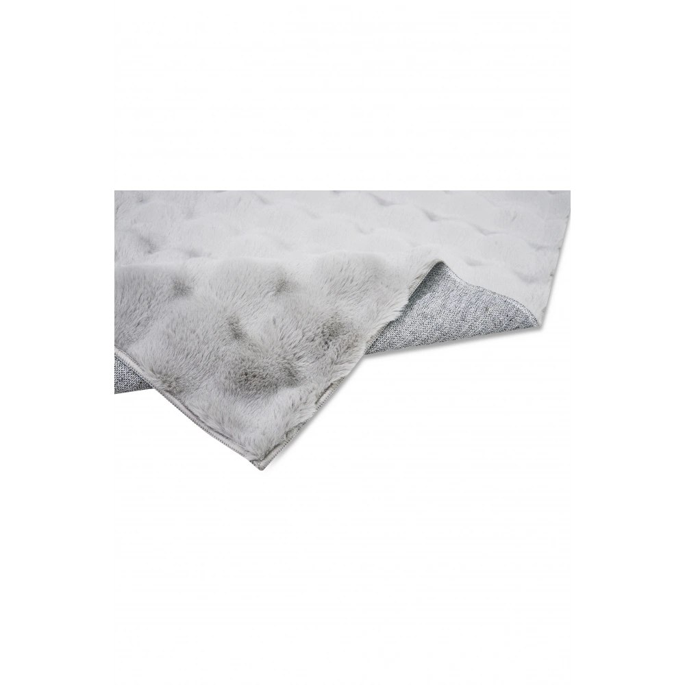 Apex Molecule Gri Peluş Post Halı