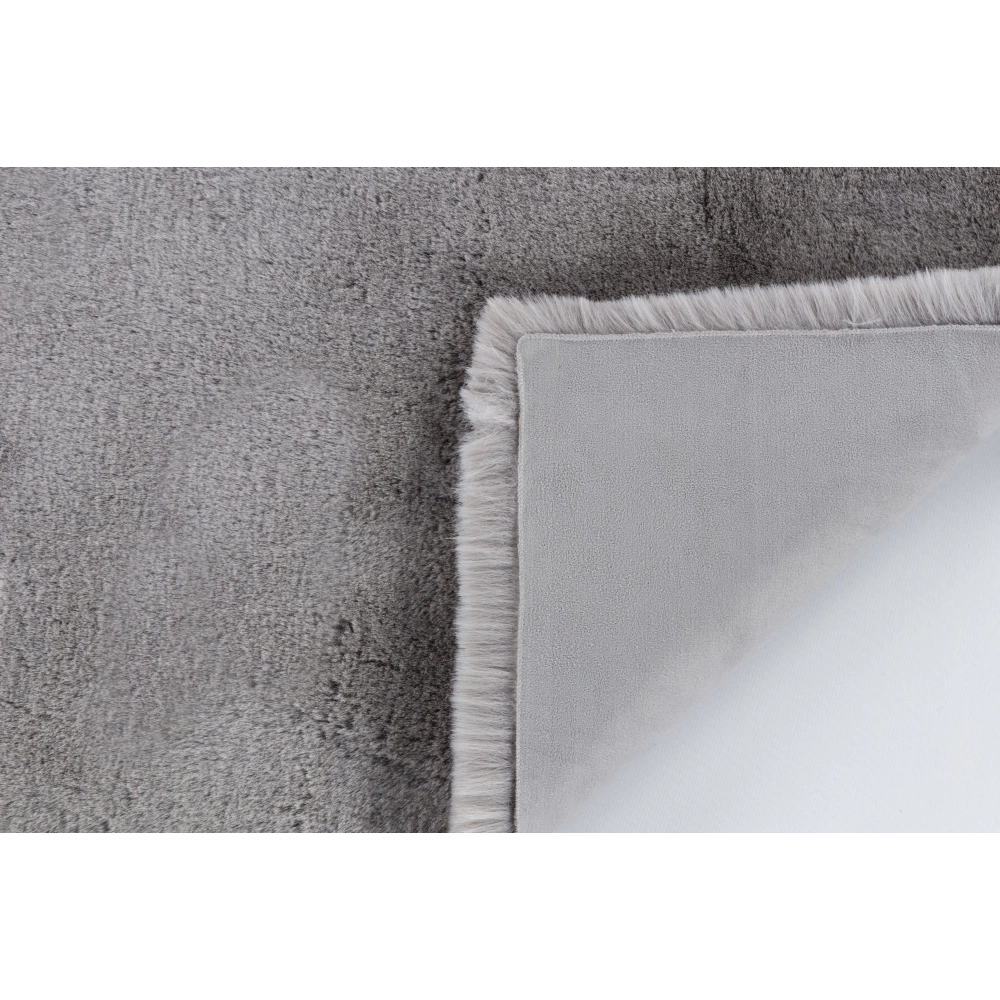 Apex Palma Gri Peluş Daire Halı