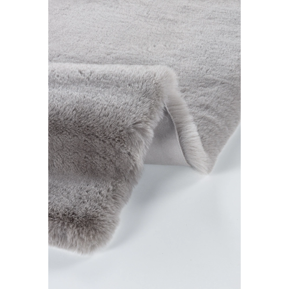 Apex Palma Gri Peluş Daire Halı