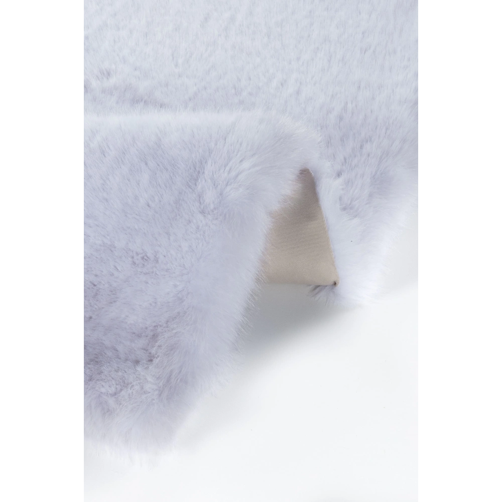 Apex Reiki Beyaz Peluş Daire Halı