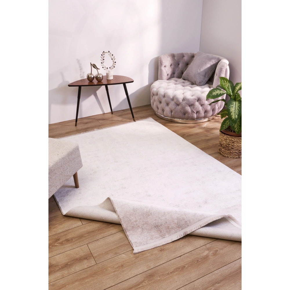 Apex Solid 8353 Krem Modern Salon Halısı