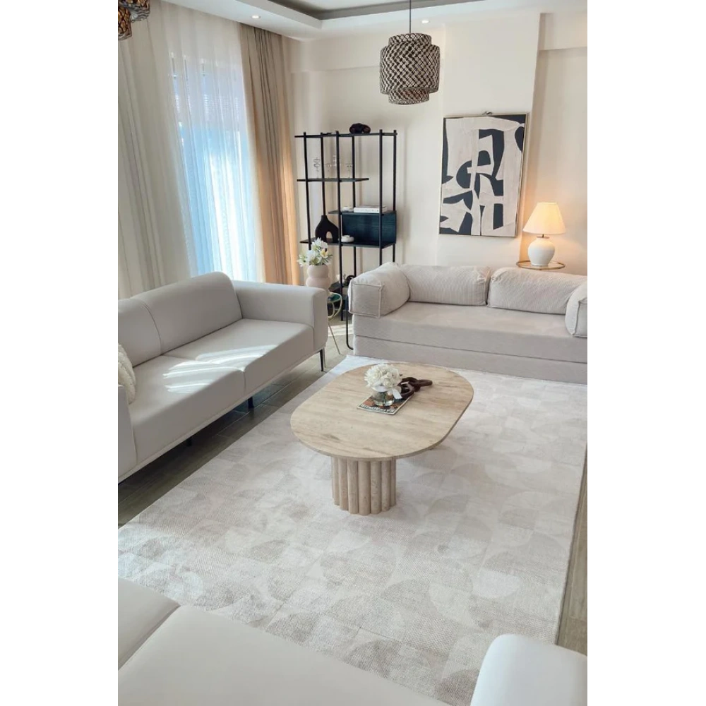 Apex Truva 6622 Bej Modern Makine Halısı
