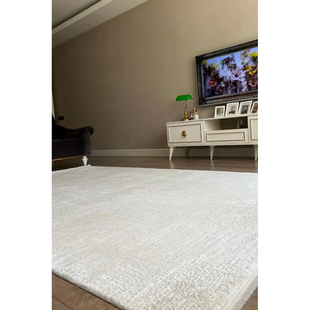 Apex Truva 6641 Krem Modern Makine Halısı
