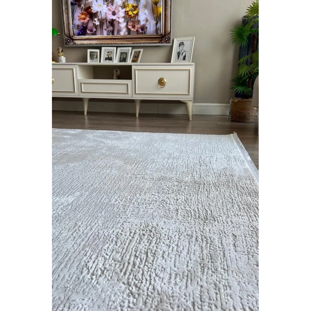 Apex Truva 6641 Krem Modern Makine Halısı