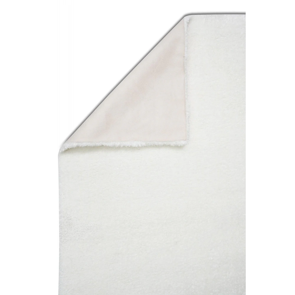 Apex Vega Beyaz Peluş Dokulu Kaydırmaz Dekoratif Halı