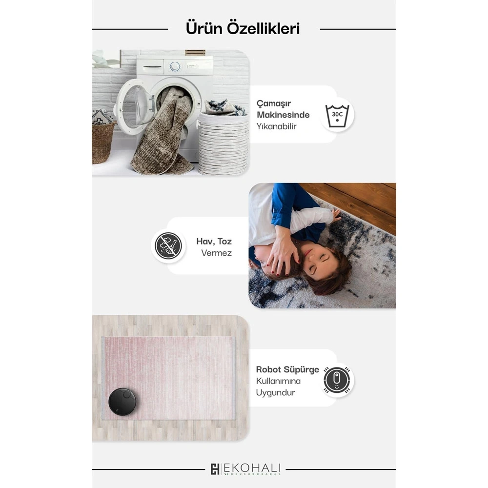 Eko Halı Anadolu Kilim AND 01 Multy Yıkanabilir Kilim