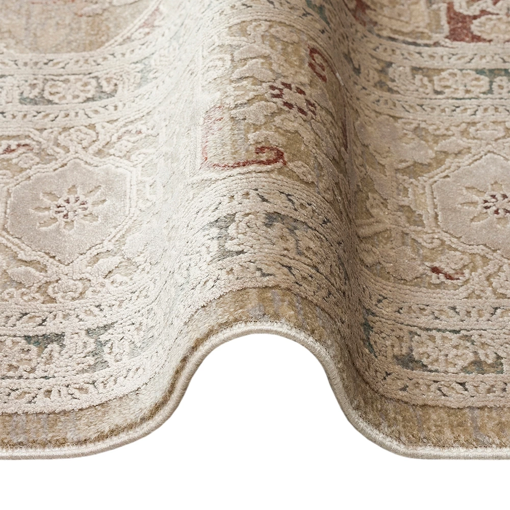 Eko Halı Babil BBL 02 Beige Eskitme Desenli Salon Halısı