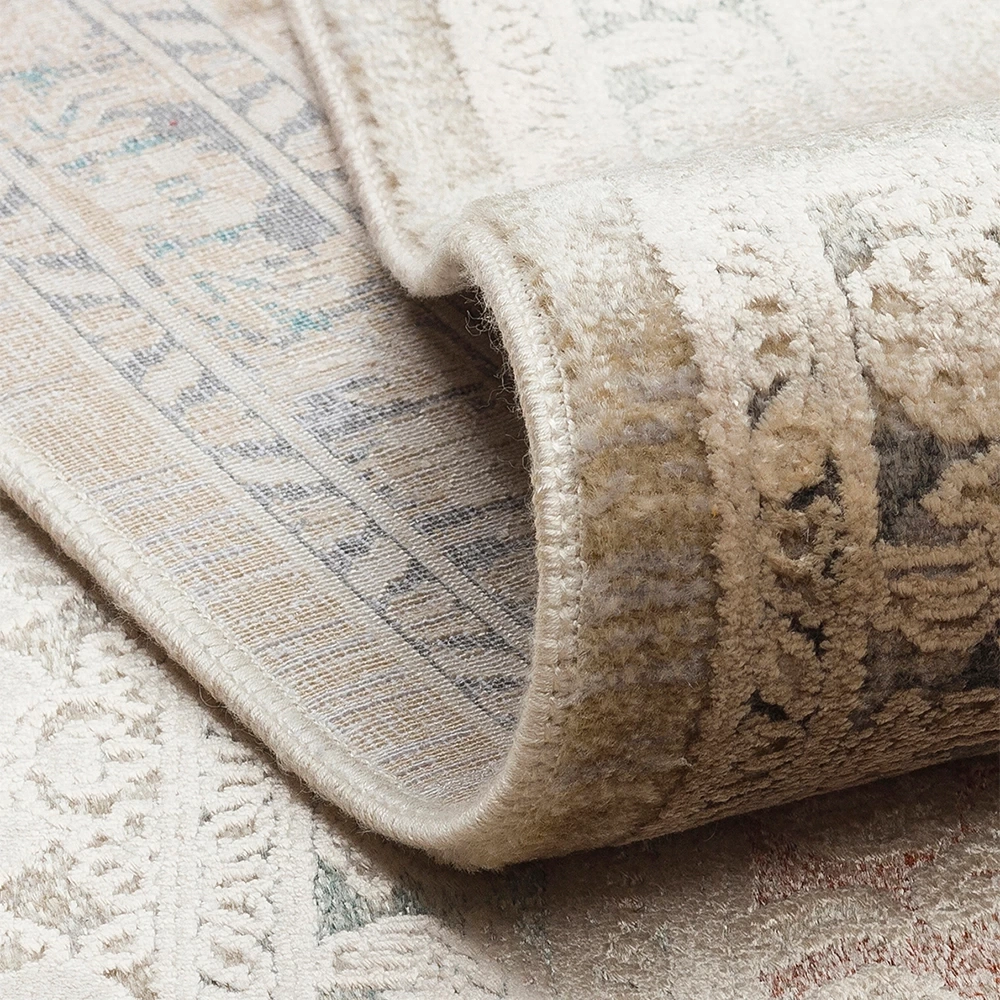 Eko Halı Babil BBL 02 Beige Eskitme Desenli Salon Halısı