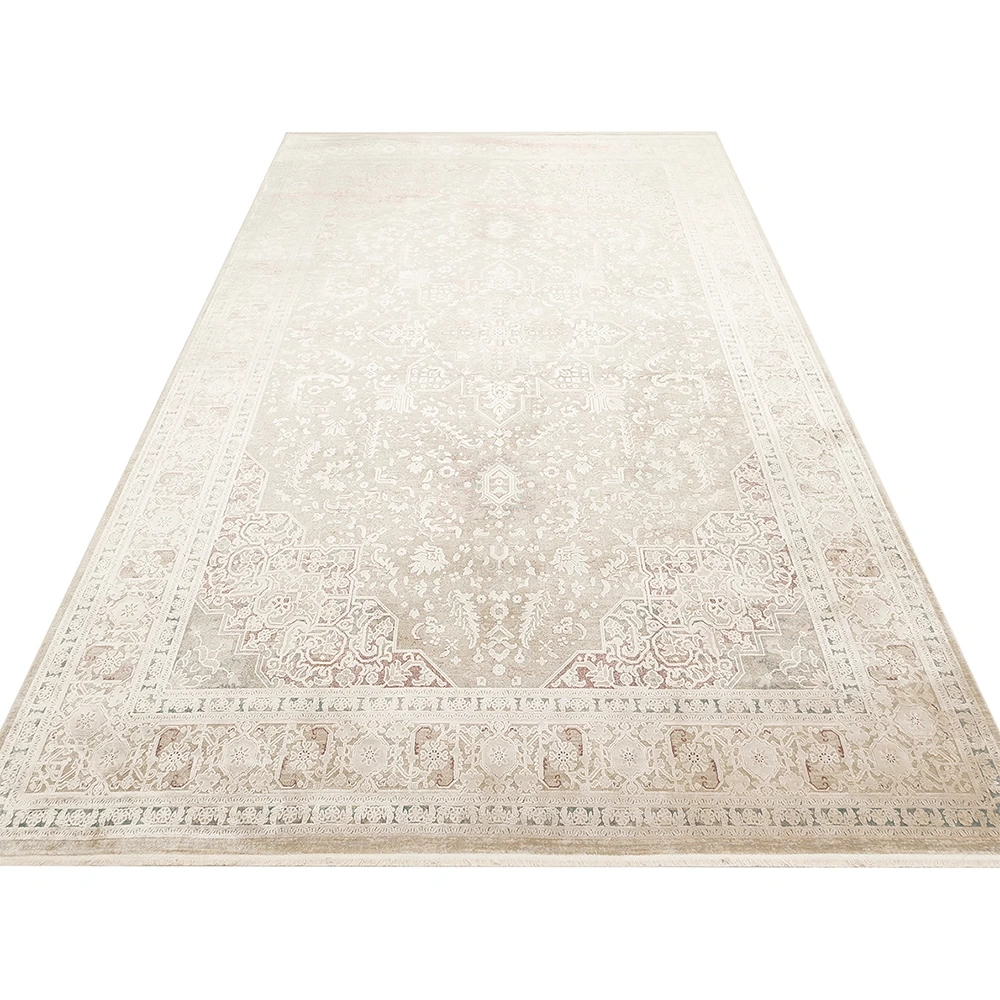 Eko Halı Babil BBL 02 Beige Eskitme Desenli Salon Halısı