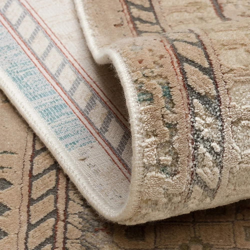 Eko Halı Babil BBL 03 Beige Eskitme Desenli Salon Halısı