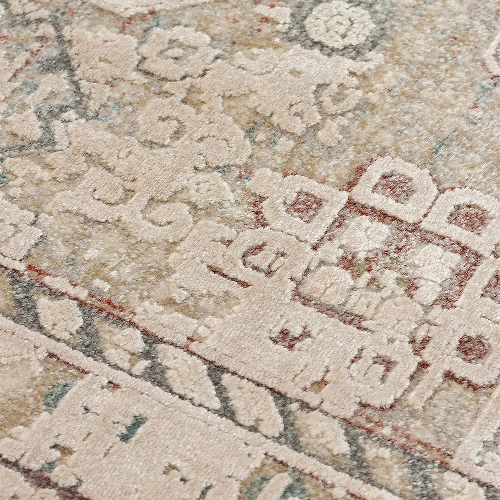 Eko Halı Babil BBL 03 Beige Eskitme Desenli Salon Halısı