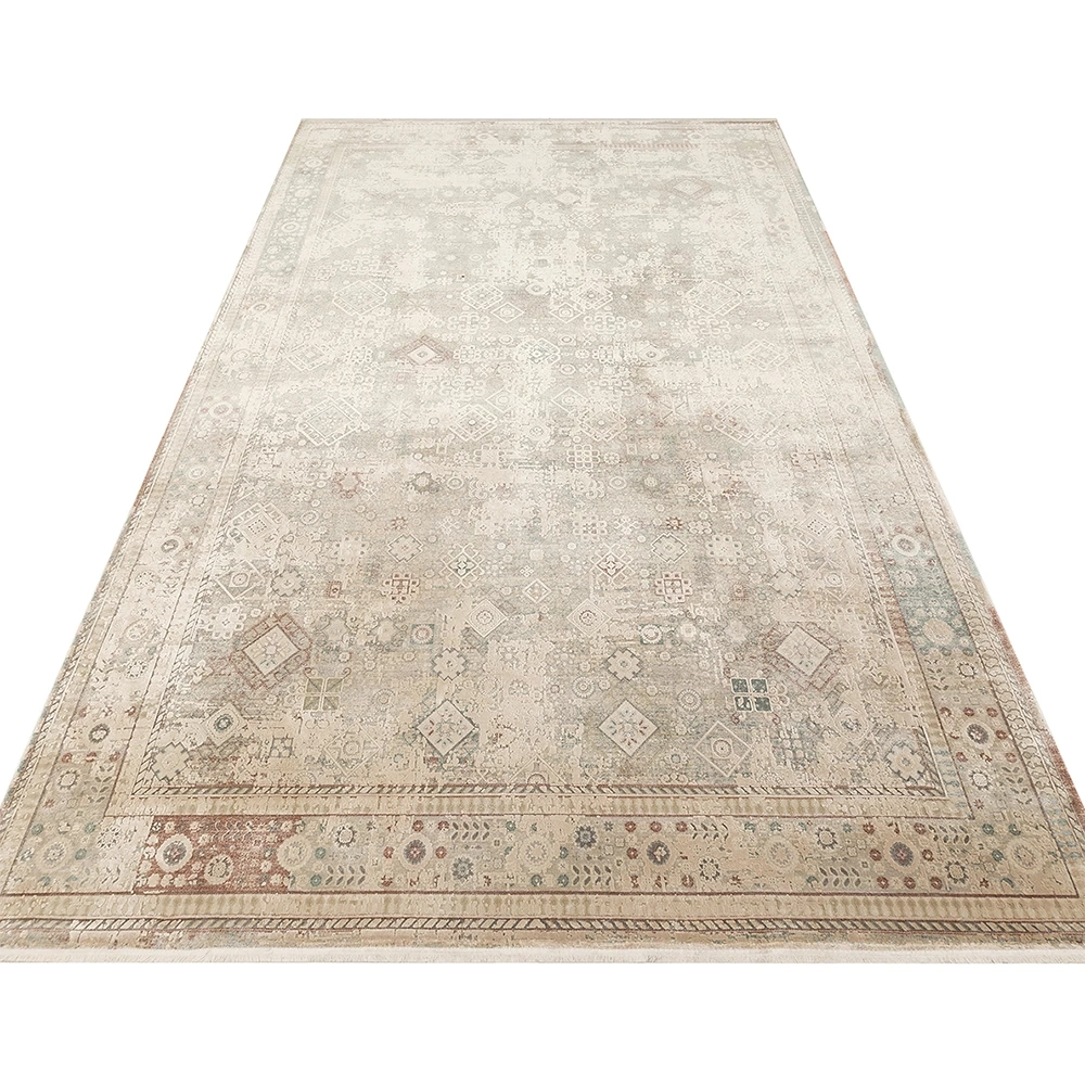 Eko Halı Babil BBL 03 Beige Eskitme Desenli Salon Halısı