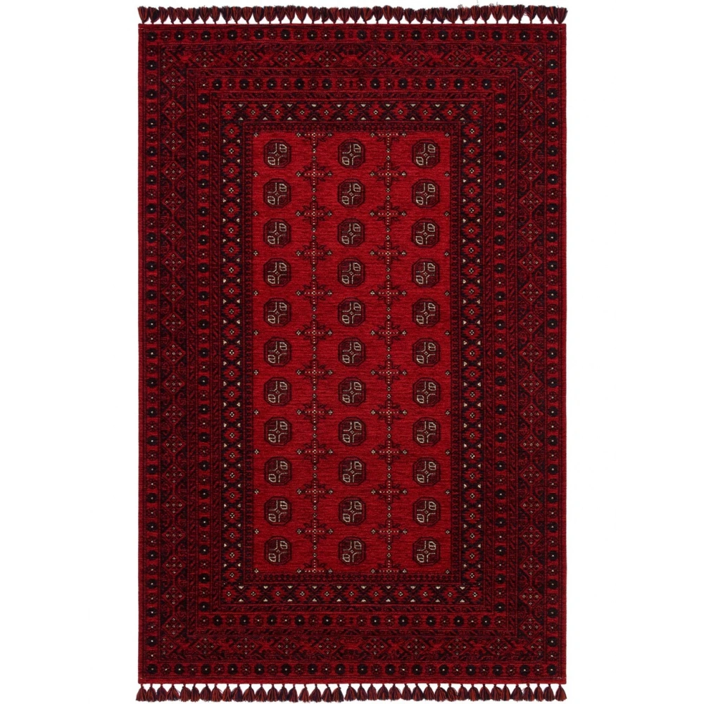 Eko Halı Buhari BHR 04 Red Yıkanabilir Kaymaz İnce Dokuma Halı