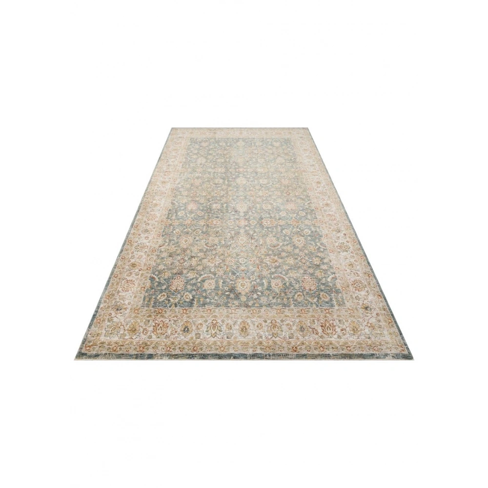 Eko Halı Efes 01 Blue Klasik Desenli Yumuşak Tuşeli Polyester Makine Halısı