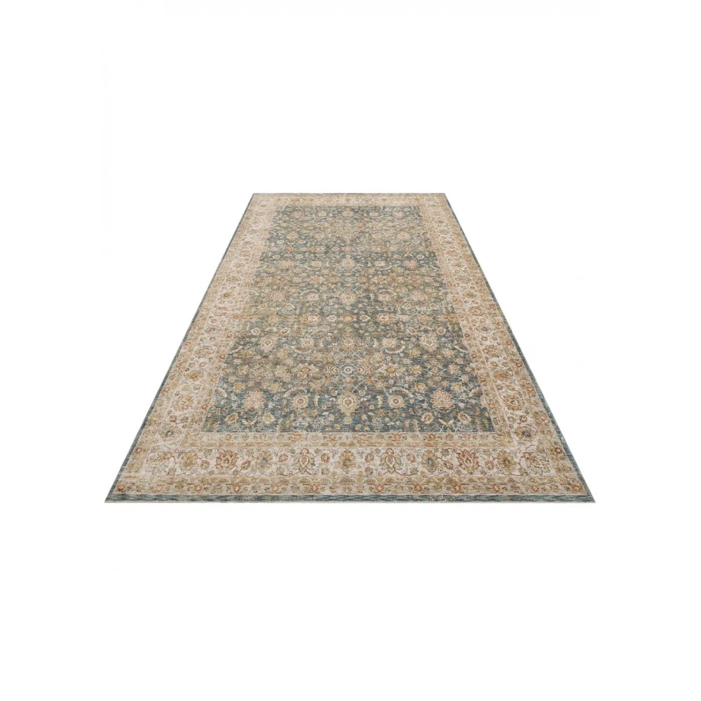 Eko Halı Efes 01 Blue Klasik Desenli Yumuşak Tuşeli Polyester Makine Halısı