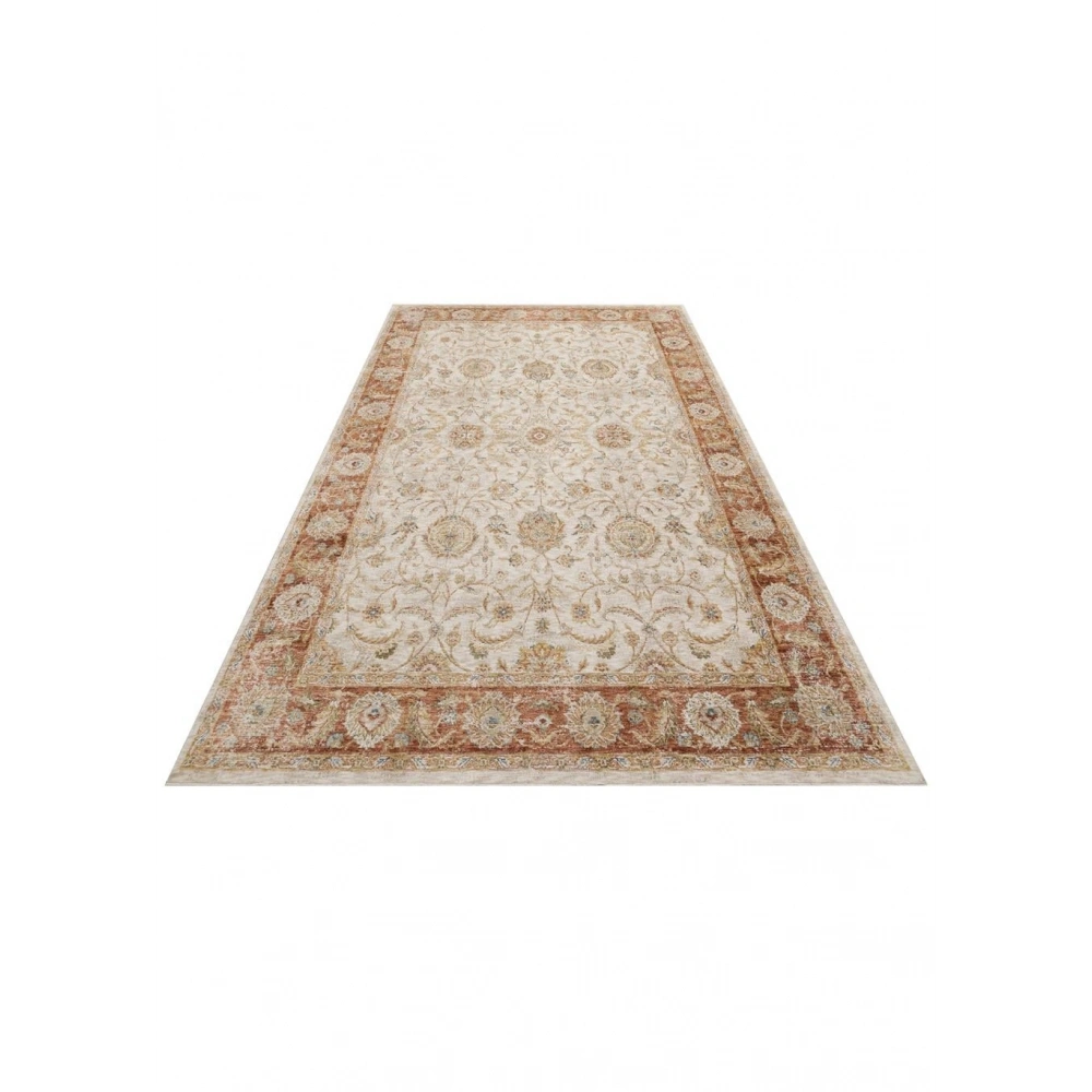 Eko Halı Efes 02 Cream Klasik Desenli Yumuşak Tuşeli Polyester Makine Halısı
