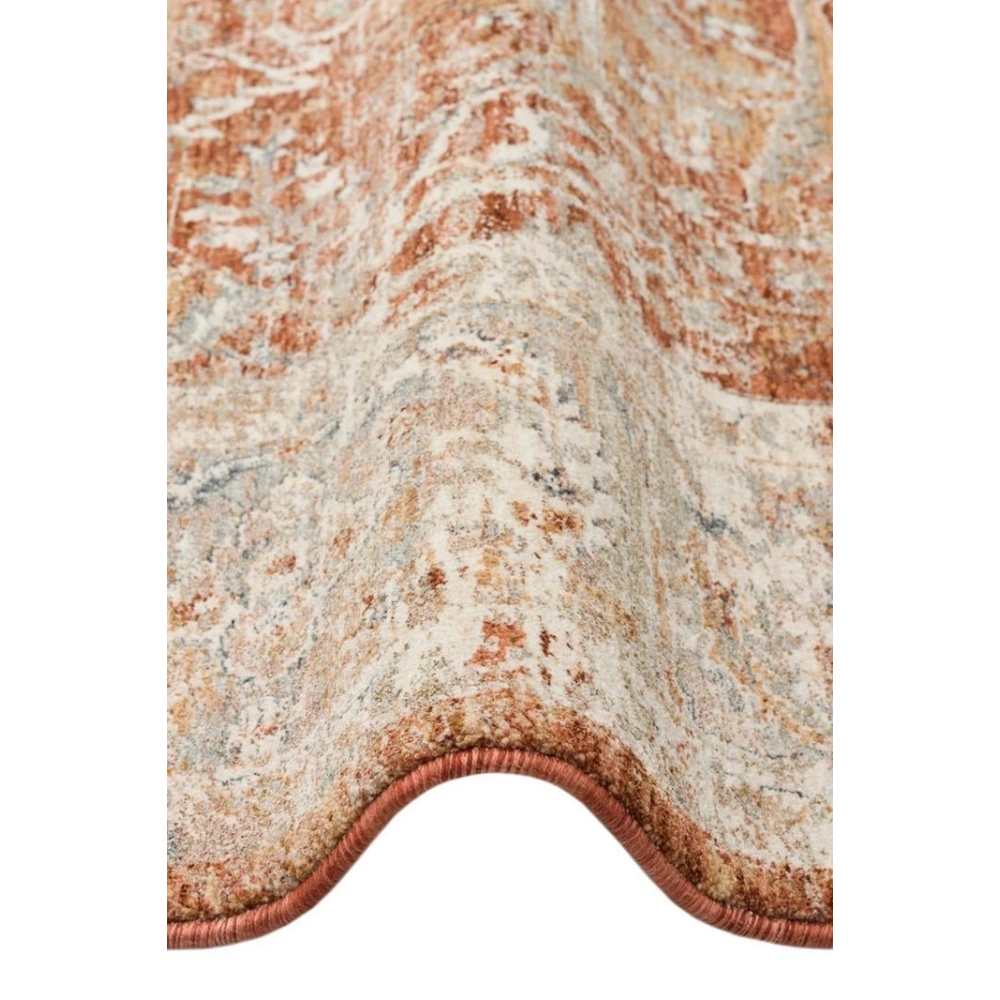 Eko Halı Efes 05 Terra Klasik Desenli Yumuşak Tuşeli Polyester Makine Halısı