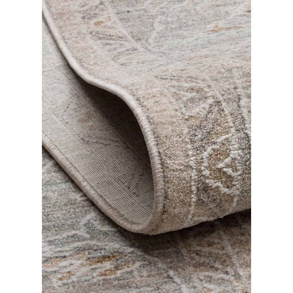 Eko Halı Efes 06 L.Grey Klasik Desenli Yumuşak Tuşeli Polyester Makine Halısı