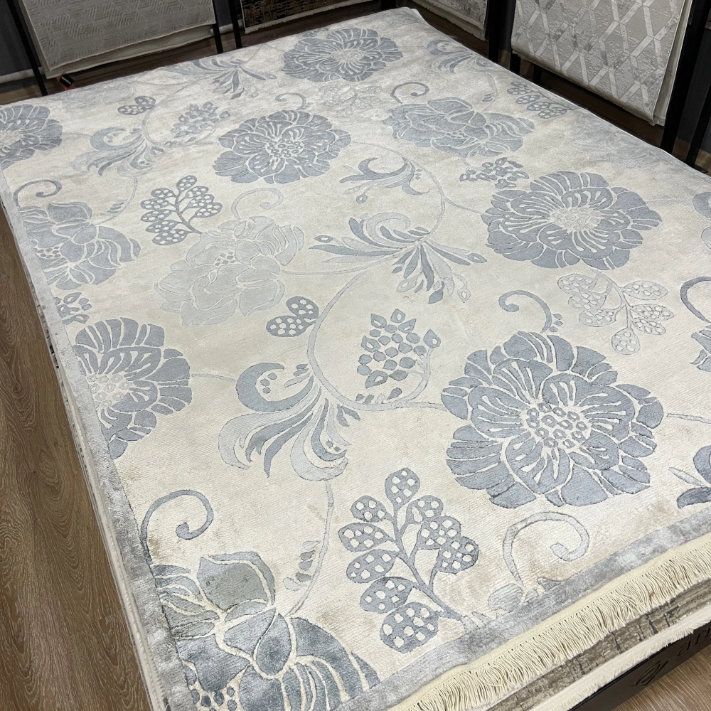 Eko Halı Fantacy 1525 Cream Blue El Dokuma Salon Halısı