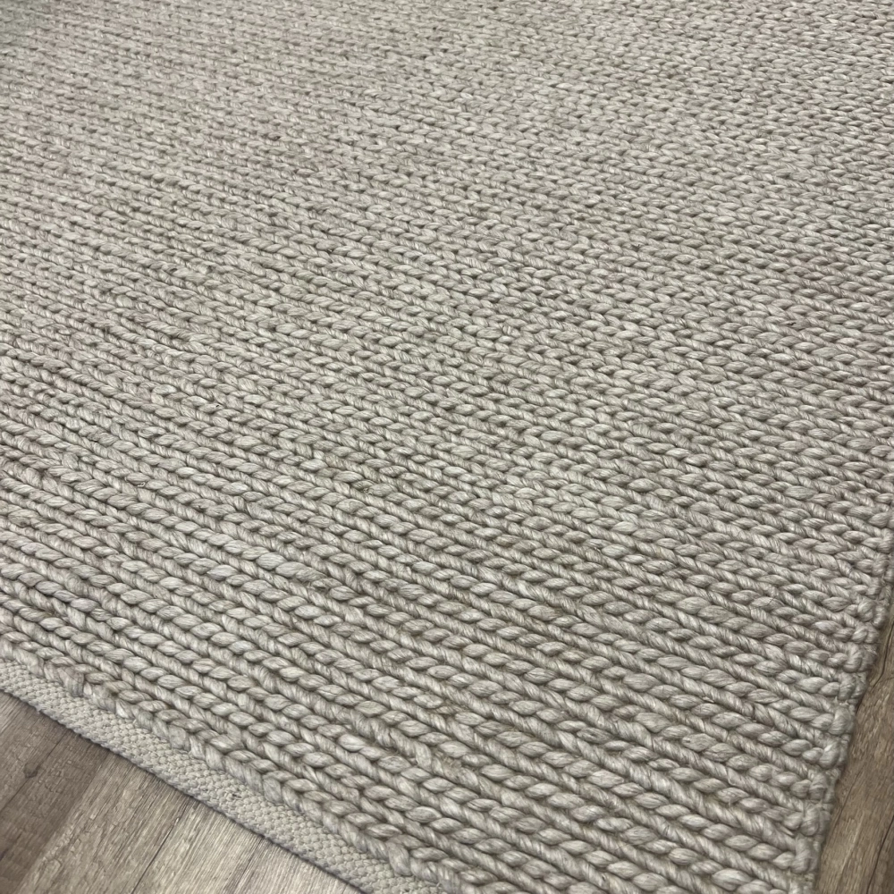 Eko Halı Jade Basketweave Beige XW Naturel Kazak Örgü Desenli El Dokuma Örgü Halı