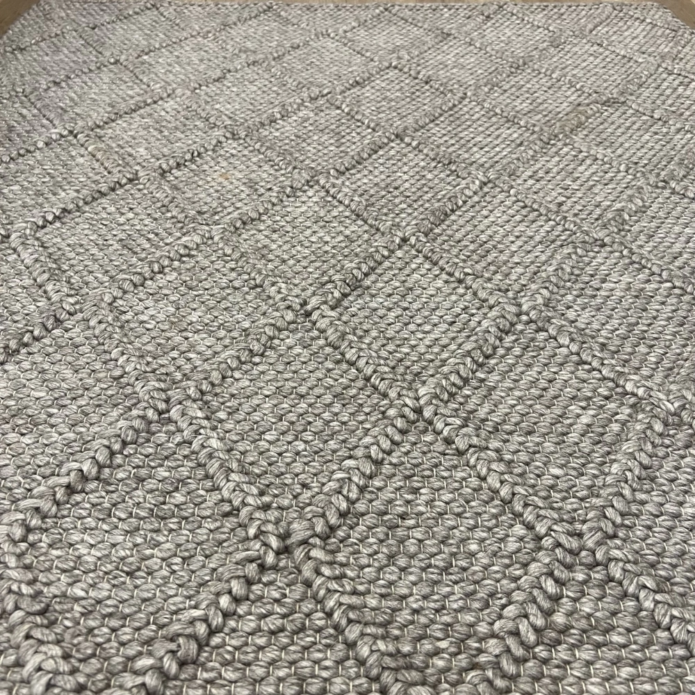 Eko Halı Jade Diamond Brown XW Naturel Kazak Örgü Desenli El Dokuma Örgü Halı