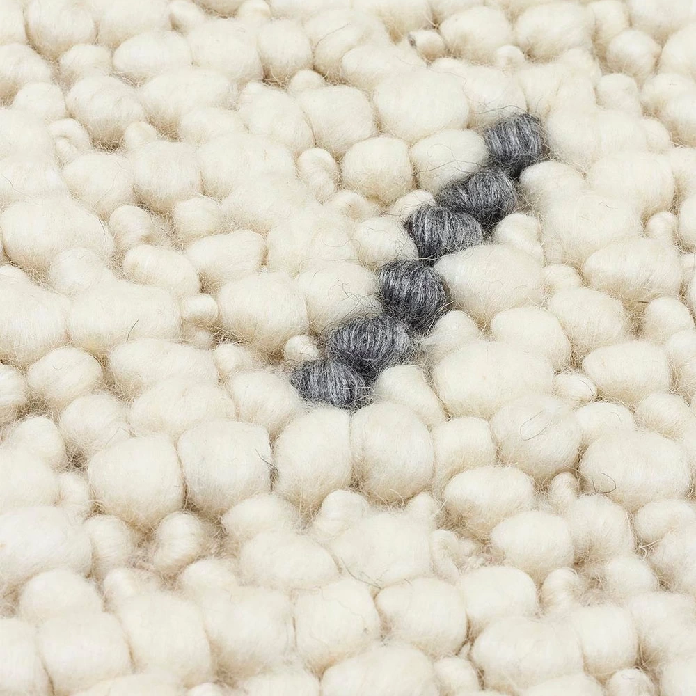 Eko Halı Jade JD 06 Antrasit Grey Naturel Kazak Örgü Desenli El Dokuma Örgü Halı