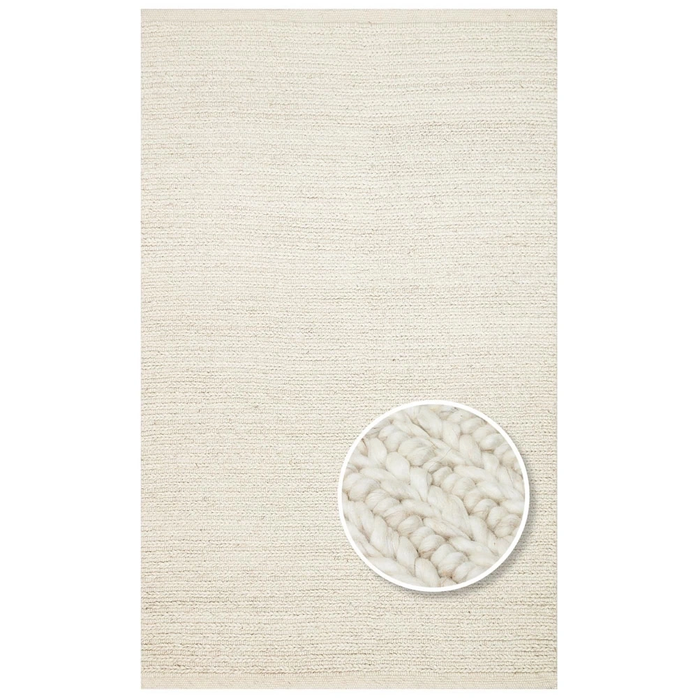 Eko Halı Jade JD 07 Light Beige Naturel Kazak Örgü Desenli El Dokuma Örgü Halı