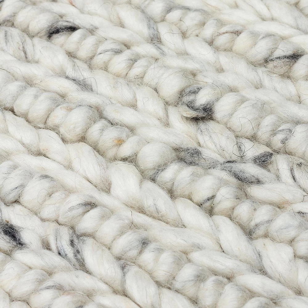 Eko Halı Jade JD 07 Light Grey Naturel Kazak Örgü Desenli El Dokuma Örgü Halı