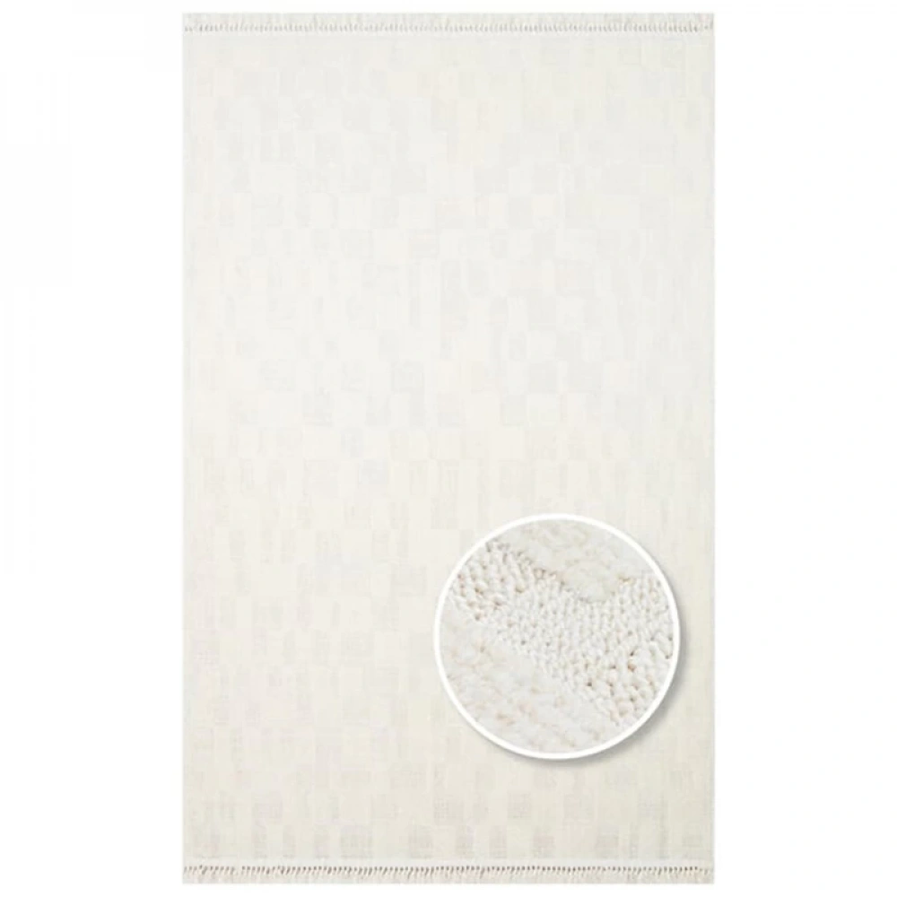 Eko Halı Joy 02 White Modern Makine Halısı