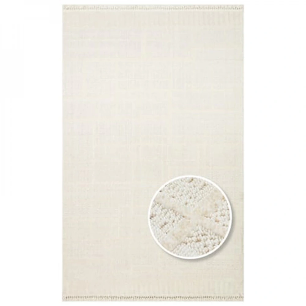 Eko Halı Joy 03 White Modern Makine Halısı
