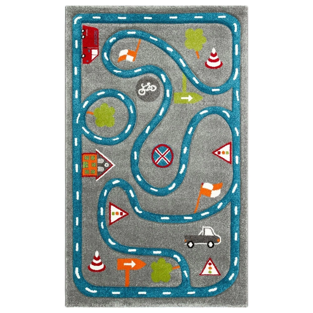 Eko Halı Kids KDS 19 Grey Blue Çocuk Halısı