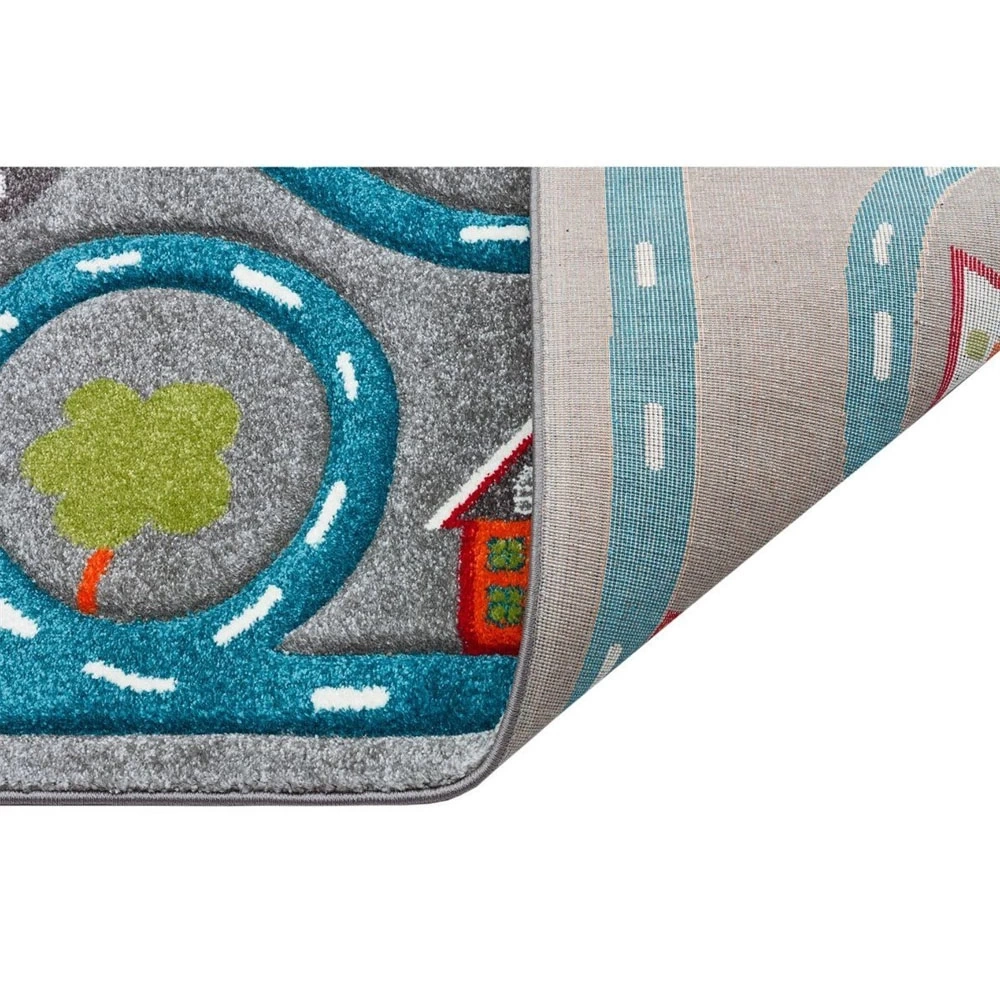 Eko Halı Kids KDS 19 Grey Blue Çocuk Halısı