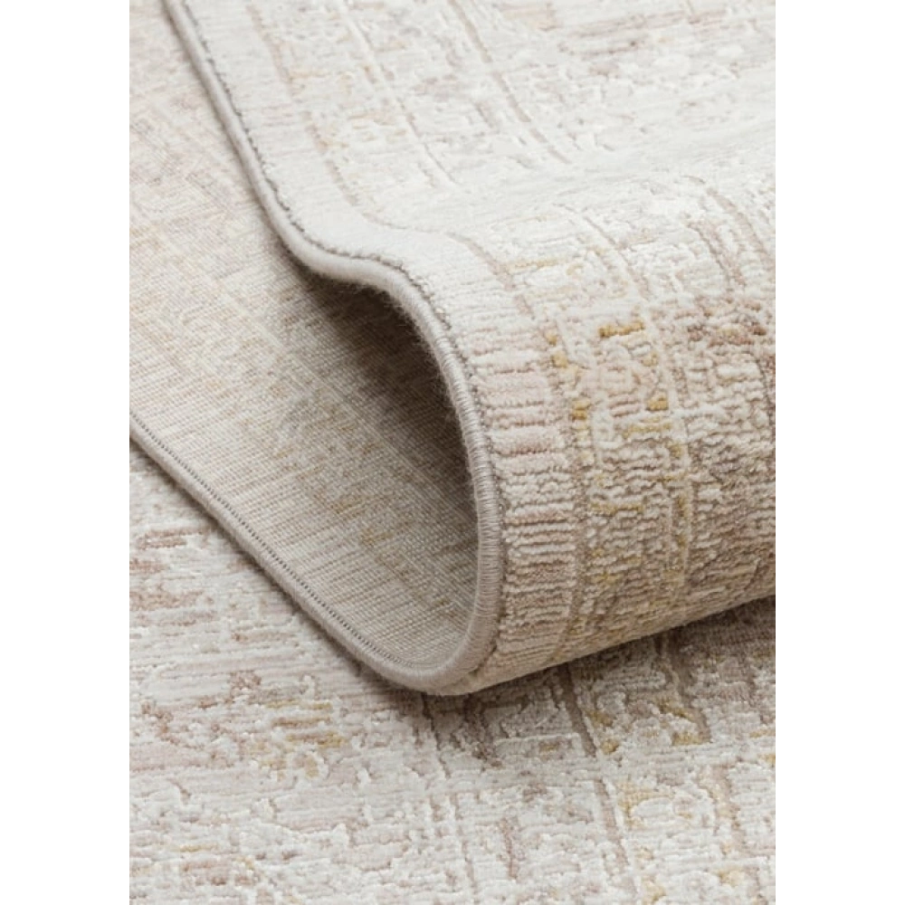 Eko Halı Mahal Mood 02 Beige Cream Polyester Akrilik Klasik Desenli Premium Salon Halısı