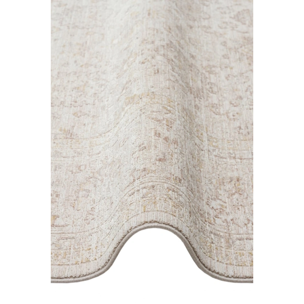Eko Halı Mahal Mood 02 Beige Cream Polyester Akrilik Klasik Desenli Premium Salon Halısı