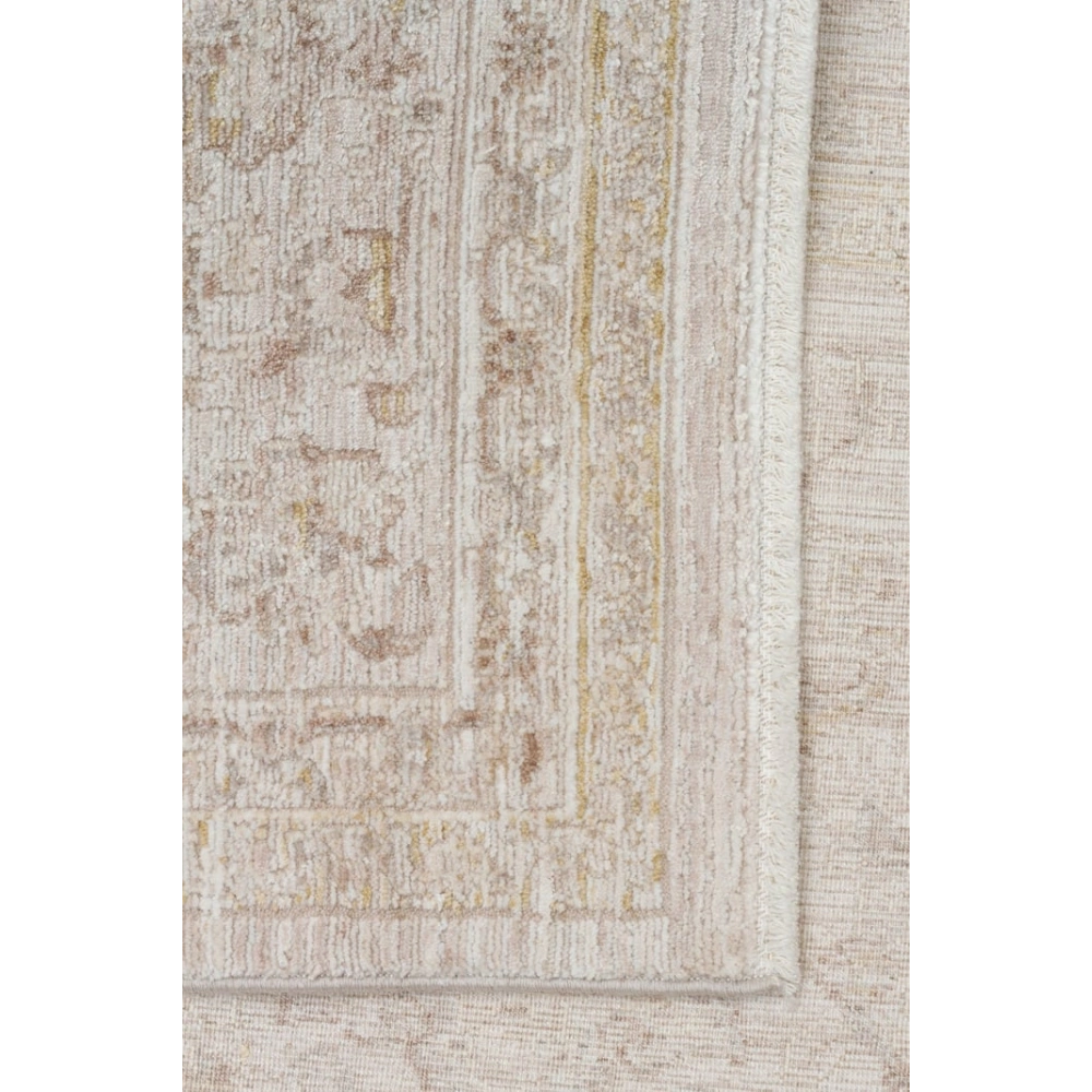 Eko Halı Mahal Mood 02 Beige Cream Polyester Akrilik Klasik Desenli Premium Salon Halısı