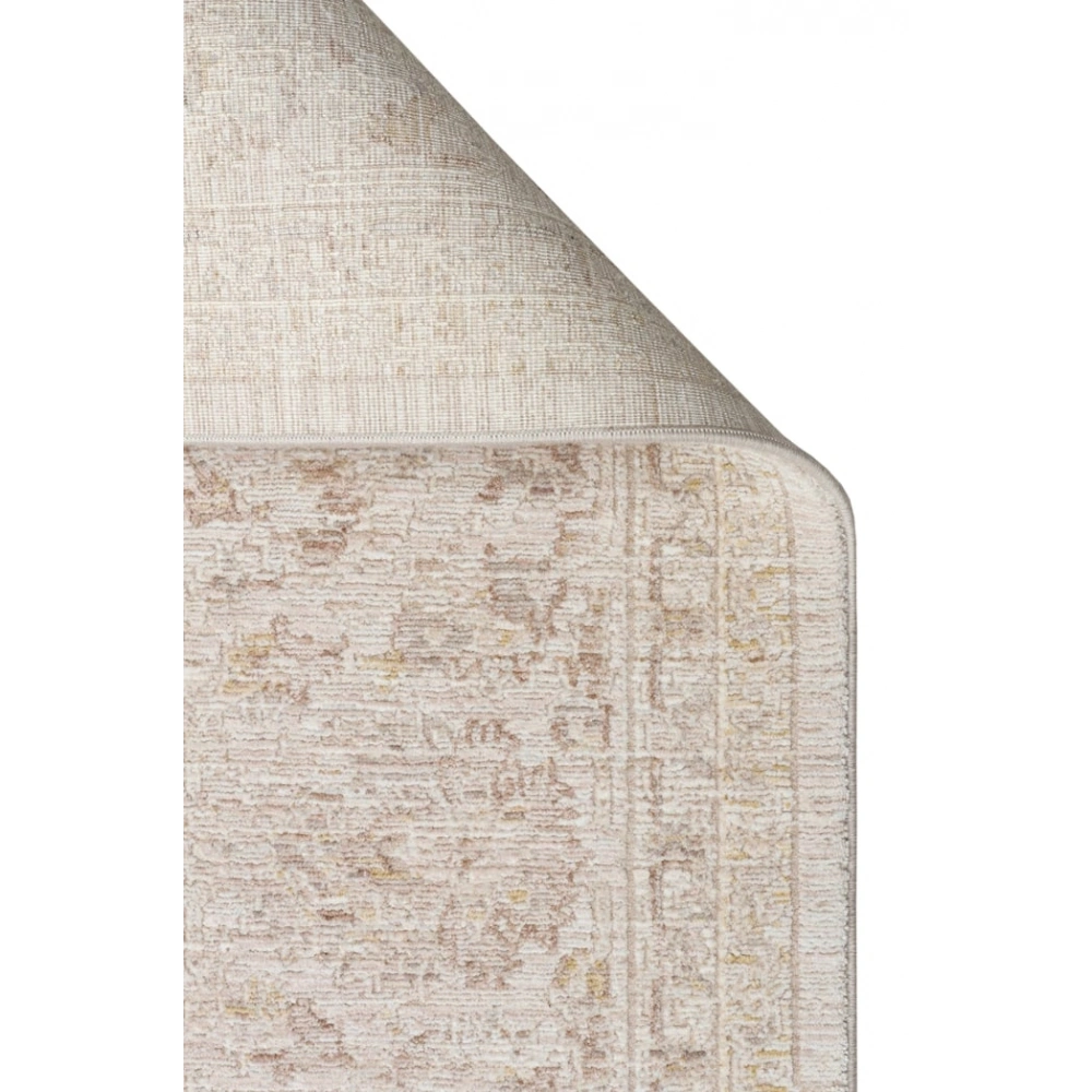 Eko Halı Mahal Mood 02 Beige Cream Polyester Akrilik Klasik Desenli Premium Salon Halısı