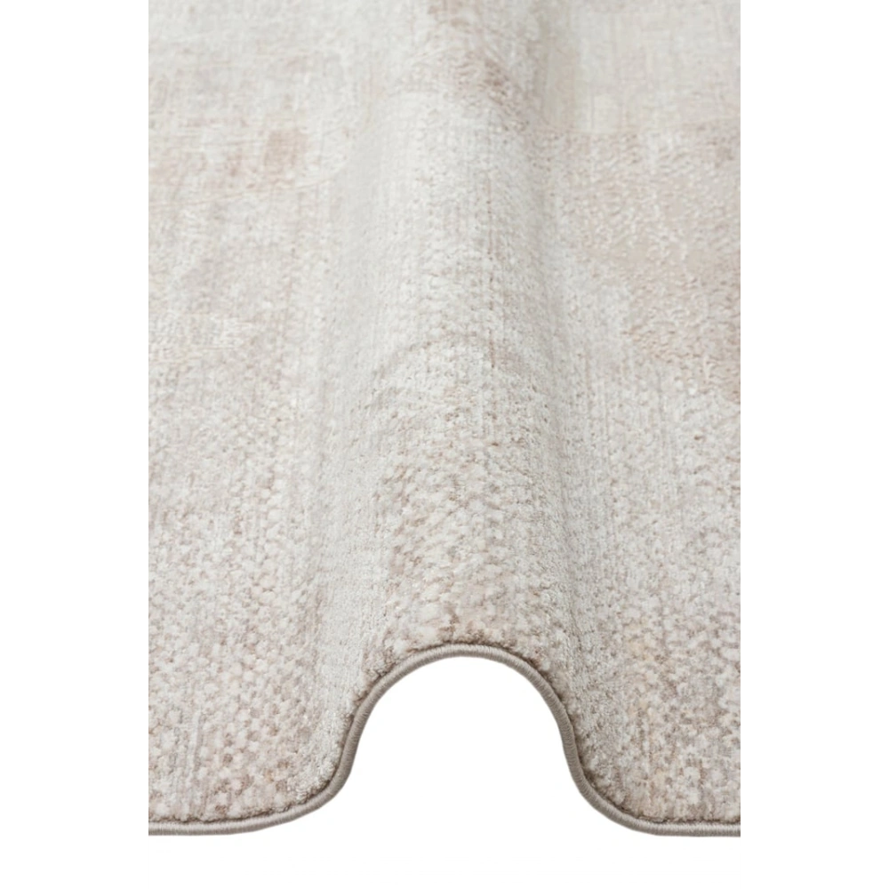 Eko Halı Mahal Mood 05 Beige Grey Polyester Akrilik Klasik Desenli Premium Salon Halısı