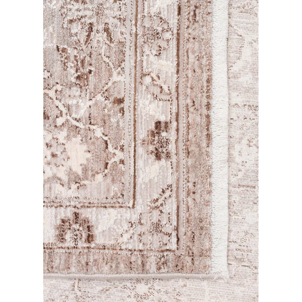 Eko Halı Mahal Mood 07 Beige Polyester Akrilik Klasik Desenli Premium Salon Halısı