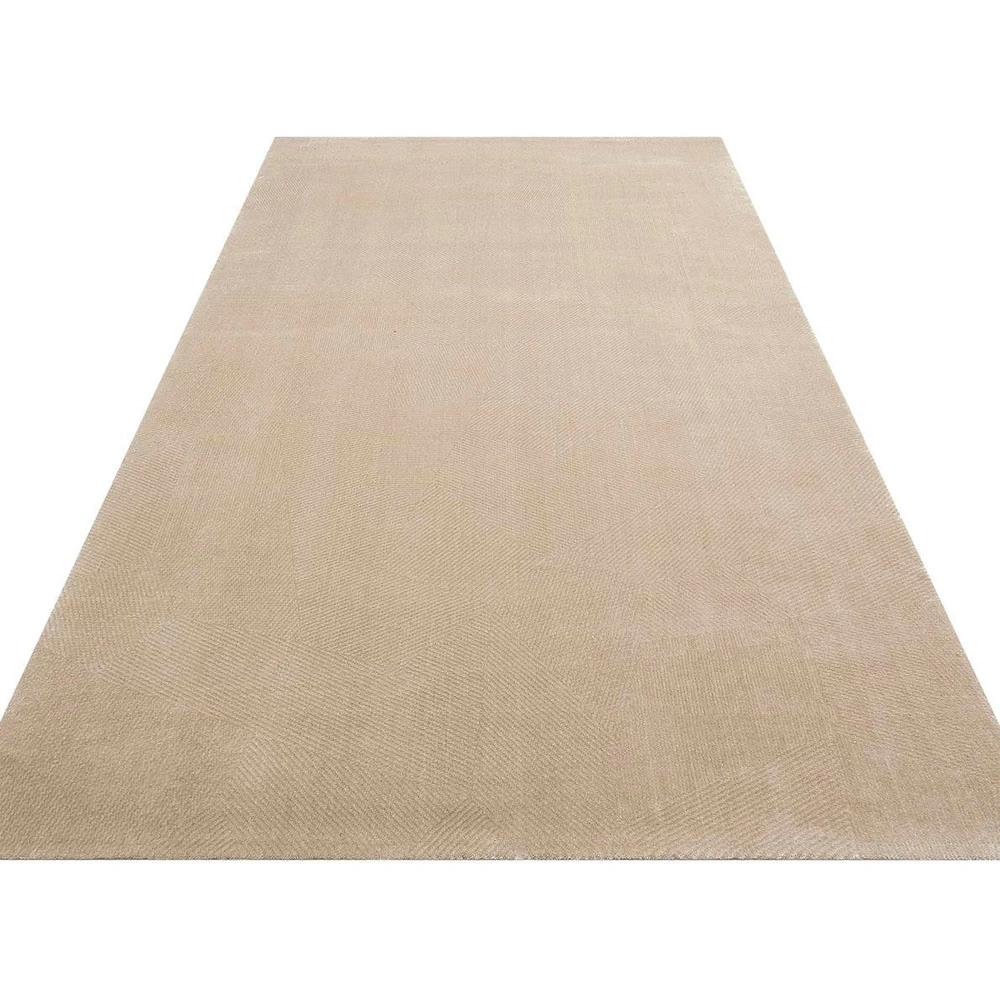 Eko Halı Majesty MJ 04 Beige Düz Desenli El Emeği ile Özel Tezgahlarda Üretilen Yün Viskon Tencel Uşak Halısı