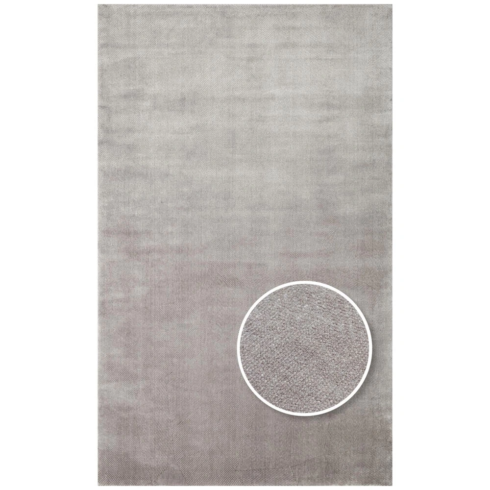 Eko Halı Majesty MJ 04 Sky Grey Düz Desenli El Emeği ile Özel Tezgahlarda Üretilen Yün Viskon Tencel Uşak Halısı