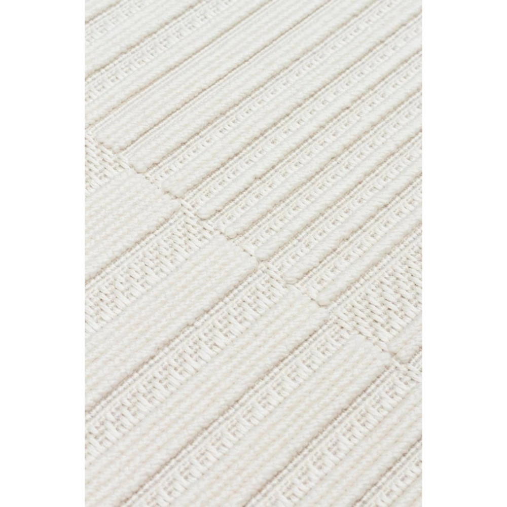Eko Halı Mono Loop 01 White Sisal Görünümlü Bukleli Kaymaz Tabanlı Yıkanabilir Halı