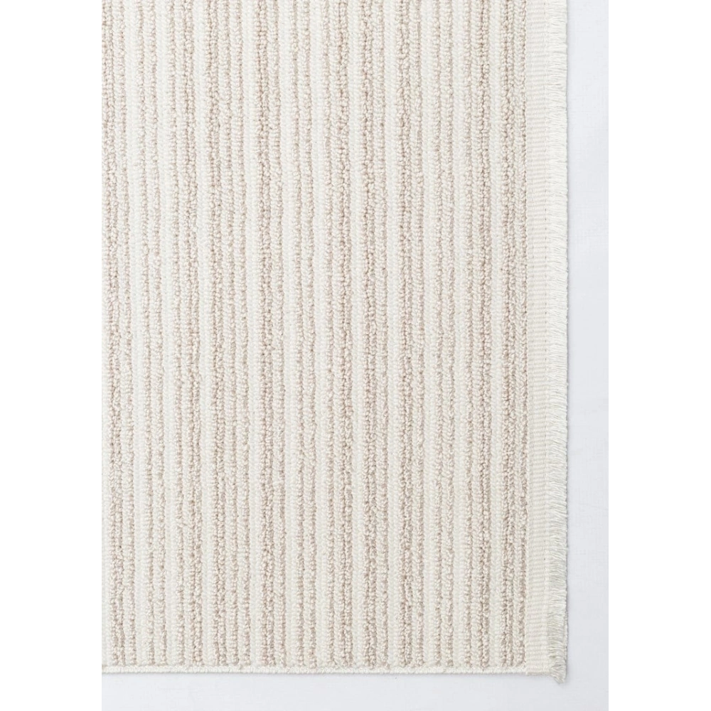 Eko Halı Mono Loop 03 Cream Beige Sisal Görünümlü Bukleli Kaymaz Tabanlı Yıkanabilir Halı
